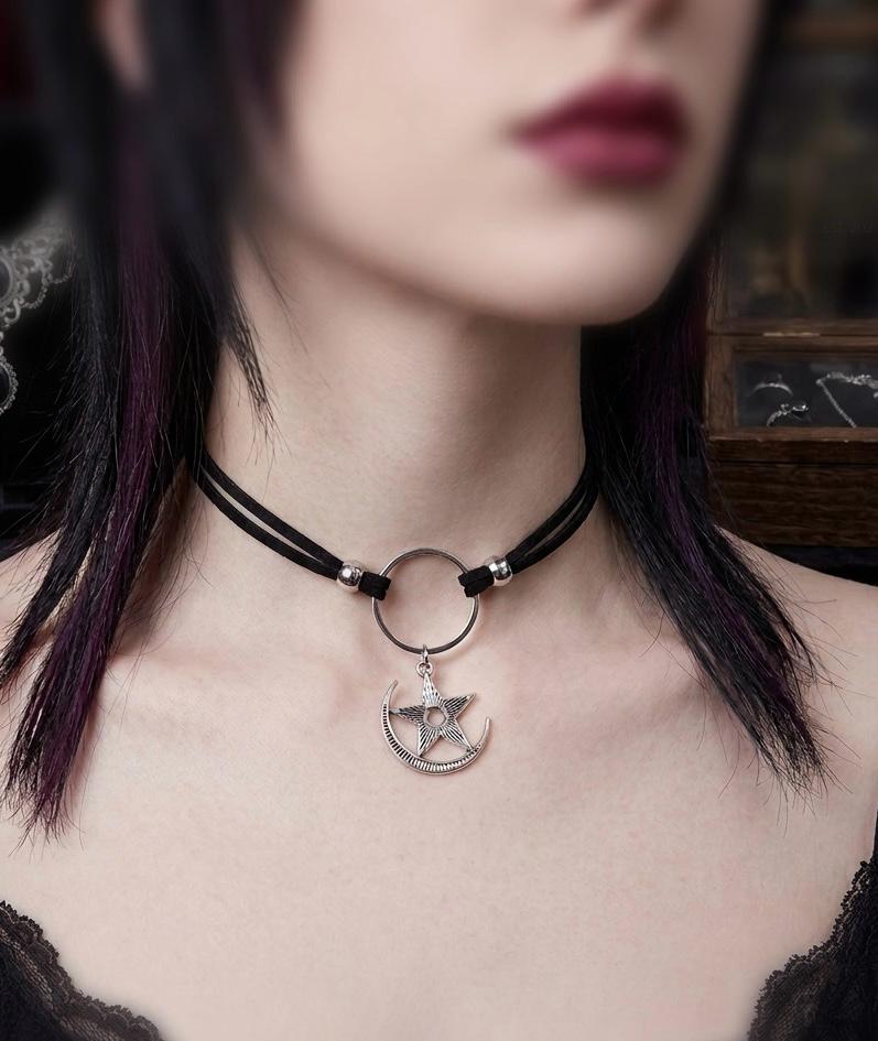 Choker - Lunar Pentagram