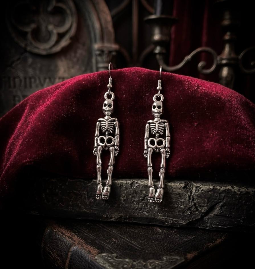 Earrings - danse macabre